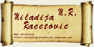 Miladija Račetović vizit kartica